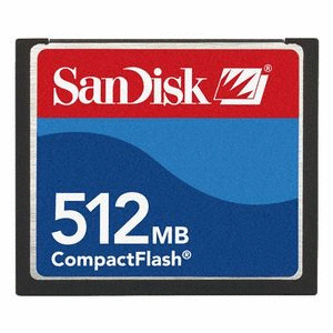 SDCFB-512-A10 - SanDisk 512MB CompactFlash (CF) Memory Card for Digital Cameras and PDA's