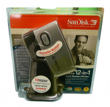 SDDR-89-A15 - SanDisk ImageMate 12 in 1 Reader/Writer CompactFlash Type I CompactFlash Type II Memory Stick Memory Stick PRO MultiMediaCard (MMC) Sec