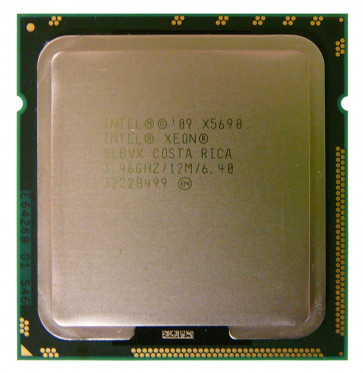 SLBVX - Intel Xeon X5690 6 Core 3.46GHz 6.40GT/s QPI 12MB L3 Cache Socket LGA1366 Processor (Tray part)