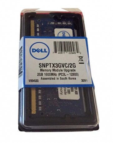 SNPTX3GVC/2G - Dell 2GB DDR3-1600MHz PC3-12800 non-ECC Unbuffered CL11 204-Pin SoDimm 1.35V Low Voltage Memory Module