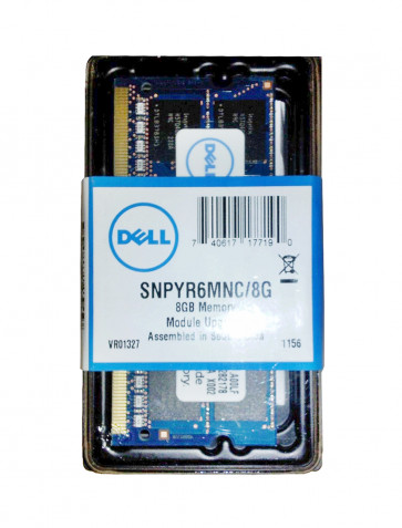 SNPYR6MNC/8G - Dell 8GB DDR3-1333MHz PC3-10600 non-ECC Unbuffered CL9 204-Pin SoDimm 1.35V Low Voltage Dual Rank Memory Module