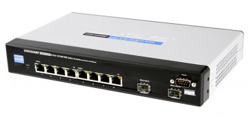 SRW2008MP - Linksys 8-Port 10/100/1000 RJ-45 Ports Ethernet Switch and 2 Shared MiniGBIC Slots with WebView and Maximum POE (Refurbished)