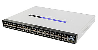 SRW248G4P - Linksys 48-Port 10/100 + 4-Port Managed Gigabit Ethernet Switch with Webview PoE (Refurbished)