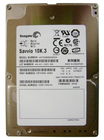ST9300603SS - Seagate Savvio 10K.3 300GB 10000RPM SAS 6.0Gbps 16MB Cache 2.5-inch Hard Drive