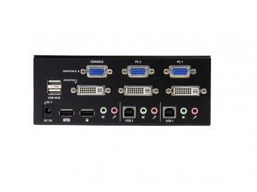 SV231DDUSB - StarTech 2-Port DVI VGA Dual Monitor KVM Switch with Audio and USB 2.0 Hub