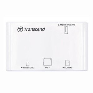 TS-RDP8W - Transcend All-in-1 Multi Card Reader - CompactFlash Type I CompactFlash Type II Microdrive Secure Digital (SD) Card miniSD Card miniSD