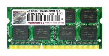 TS512MSK64V1N - Transcend 4GB DDR3-1066MHz PC3-8500 non-ECC Unbuffered CL7 204-Pin SoDimm 1.35V Low Voltage Memory Module