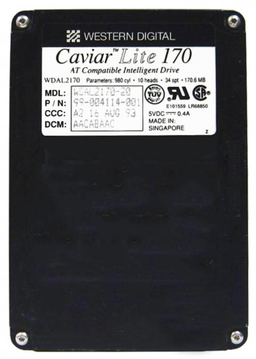 WDAL2170 - Western Digital Caviar Lite 170MB 3600RPM ATA/IDE 32KB Cache 2.5-inch Internal Hard Drive (Refurbished)