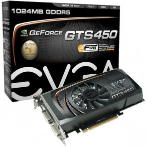 01G-P3-1450-RX - EVGA GeForce GTS 450 1GB 128-Bit GDDR5 PCI Express 2.0 x16 HDCP Ready SLI Support Video Graphics Card