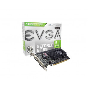 01G-P3-2615-KR-A1 - EVGA GeForce GT 610 1GB 64-Bit DDR3 PCI Express 2.0 x16 DVI/ HDMI/ D-Sub/ HDCP Ready Video Graphics Card
