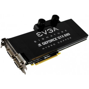 04G-P4-2699-KR - EVGA GeForce GTX 690 Hydro Copper Signature 4GB 512-Bit GDDR5 PCI Express 3.0 x16 HDCP Ready/ SLI Support Video Graphics Card