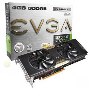 04G-P4-3779-KR - EVGA GeForce GTX 770 Dual Classified Hydro Copper 4GB GDDR5 256-Bit PCI Express 3.0 DVI-I/ DVI-D/ HDMI/ DisplayPort/ SLI Su