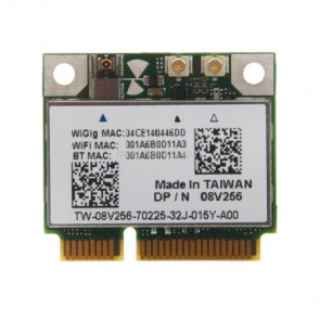 08V256 - Dell 1601 DW1601 WiFi 802.11 a/b/g/n / Bluetooth + WiGig Half-Height Mini-PCI Express Card for Latitude 6430u
