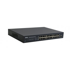 08X156 - Dell PowerConnect 2124 24-Ports Fast 10/100BaseT + 1-Port 10/100/1000BaseT Ethernet Network Switch (Refurbished)