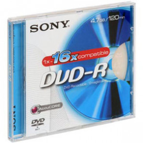 100DMR47LS4 - Sony 16x dvd-R Media - 4.7GB - 100 Pack