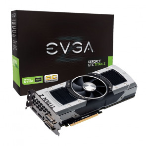 12G-P4-3992-KR - EVGA Nvidia GeForce GTX TITAN Z 12GB 768-Bit GDDR5 4096 x 2160 PCI Express 3.0 Graphics Card