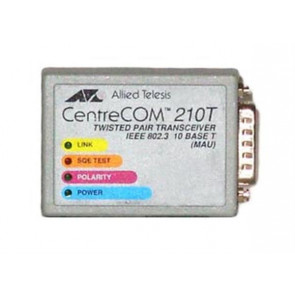 210TX - Allied Telesis CentreCom IEEE 802.3 10Base-T MAU RJ45 to AUI Twisted Pair Transceiver