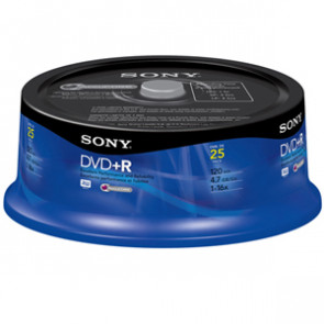 25DPW47RS2 - Sony 4x dvd+RW Media - 4.7GB - 120mm Standard - 25 Pack Spindle