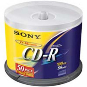 300CDQ80SBB - Sony 16x CD-R Media - 700MB - 1 Pack