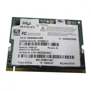 390425-001 - HP Mini PCI 54G WiFi 802.11b/g Wireless LAN (WLAN) Network Interface Card for HP NC4000/NC4010/NC6000 Series Notebooks