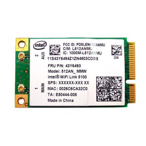 43Y6493 - IBM Lenovo 5100 Wi-Fi Link 802.11a/b/g/n Wireless LAN Card for ThinkPad T400