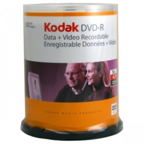 50300 - Kodak dvd Recordable Media - dvd-R - 16x - 4.70 GB - 100 Pack Spindle - 120mm2 Hour Maximum Recording Time
