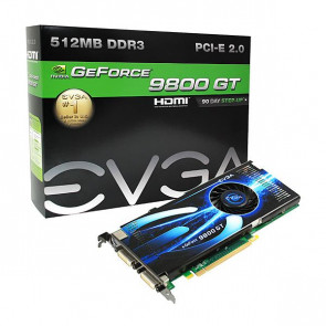 512-P3-E980-AR - EVGA GeForce 9800 GT Hybrid 512MB 256-Bit GDDR3 PCI Express 2.0 x16 Dual-DVI/ HDTV/ TV-Out/ SLI ready Support Video Graphics Card