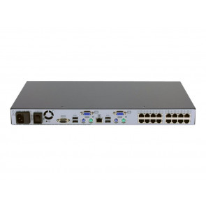 517691-001 - HP 0x2x16-Port Analog KVM Server Console Switch PS/2 RJ-45 G2 1U 2 Local Users Stackable