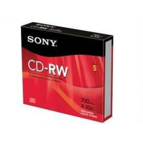 5CDRW700HRH - Sony 5CDRW700HRH 10x CD-RW Media - 700MB - 120mm Standard - 5 Pack Slimline Jewel Case