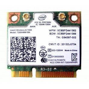 7260HMWBN - Intel Wireless-N 7260 PCI Express Half Mini Network Adapter