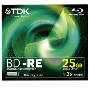 BD-RE25A - TDK 2x BD-RE Media - 25GB - 1 Pack