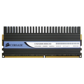 CM2X2048-8500C5D - Corsair 4GB Kit (2 X 2GB) DDR2-1066MHz PC2-8500 non-ECC Unbuffered CL7 240-Pin DIMM 1.8V Memory