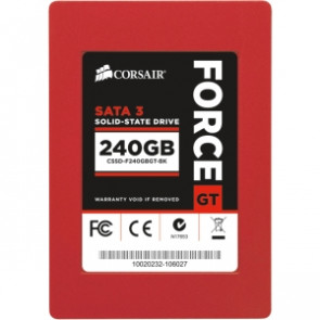 CSSD-F240GBGT-BK - Corsair Force GT Series 240GB MLC SATA 6G/ps 2.5-inch Internal Solid State Drive (Used)