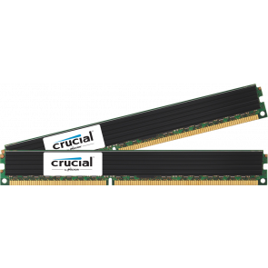 CT2K8G3ERVLD8160B - Crucial 16GB Kit (2 X 8GB) DDR3-1600MHz PC3-12800 ECC Registered CL11 240-Pin DIMM 1.35V Low Voltage Dual Rank Very Low Profile (VLP) Memory