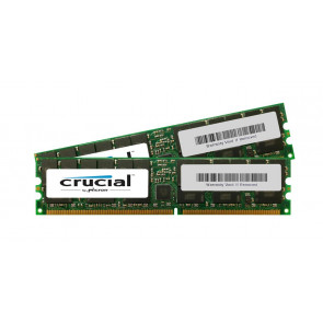 CT2KIT25672Y335 - Crucial Technology 4GB Kit (2 X 2GB) DDR-333MHz PC2700 ECC Registered CL2 184-Pin DIMM 2.5V Memory
