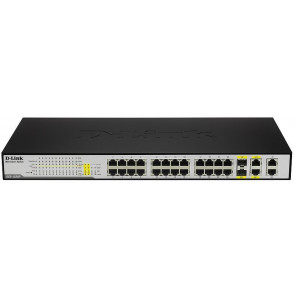 DES-1228P - D-Link Web Smart 24-Port PoE 10/100 + (4) 1000Base-T Ports + 2 Combo Ports Switch