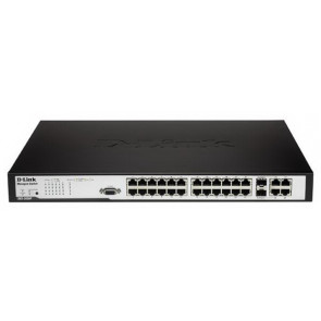 DES-3028P-A1 - D-Link 24-Port PoE Fast Ethernet Managed Layer2 Switch with 2 Gigabit Base-T Ports and 2 Gigabit Combo Base-T/SFP Ports (Refurbished)