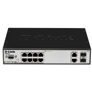 DES-3200-10 - D-Link 8-Port Fast Ethernet L2 Managed Switch with 1 x SFP and 1 x Combo 1000BASE-T/SFP ports (Refurbished)