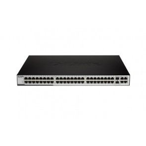 DGS-3420-52T - D-Link 81W 48-Port 176Gbps 10/100/1000Base-T Managed Stackable Gigabit Ethernet Switch with 4 10-Gigabit SFP+ Ports Rack Mountable