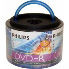 DM4S6H50F - Philips dvd Recordable Media - dvd-R - 16x - 4.70 GB - 50 Pack Spindle - 120mm2 Hour Maximum Recording Time