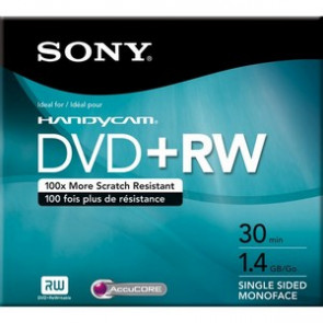 DPW30R2H - Sony dvd+RW Media - 1.4GB - 80mm Mini - 1 Pack
