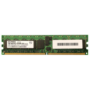 EBE10RD4ABFA-4A-E - Elpida 1GB DDR2-400MHz PC2-3200 ECC Registered CL3 240-Pin DIMM 1.8V Single Rank Memory Module