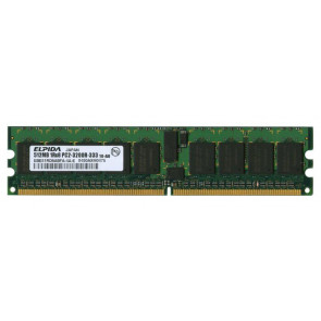 EBE51RD8ABFA-4A-E - Elpida 512MB DDR2-400MHz PC2-3200 ECC Registered CL3 240-Pin DIMM 1.8V Single Rank Memory Module
