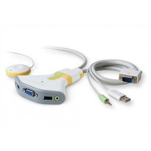 F1DG102U-B2 - Belkin Flip USB with Audio KVM Switch (Refurbished)
