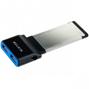 F4U024B - Belkin F4U024 2-port ExpressCard USB Adapter - 2 x Type A USB 3.0 USB - Plug-in Module