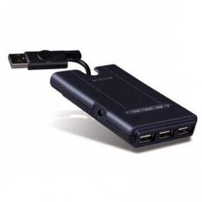 F5U217 - Belkin 4-Port Hi-Speed USB 2.0 Pocket Hub - 3 x 4-pin Type A USB 2.0 1 x 4-pin Type A USB 2.0 - External