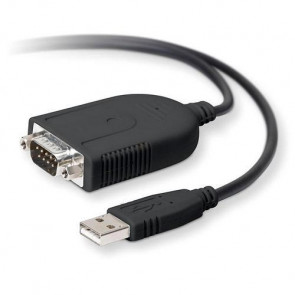 F5U409V1 - Belkin USB/Serial Portable Cable Adapter Type A Male USB DB-9 Male Serial Black
