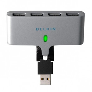 F5U415 - Belkin 4 Port USB 2.0 Swivel Hub 4 x 4-pin USB 2.0 USB External (Refurbished)