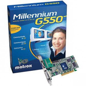 G55MADDL32DR - Matrox Millennium G550 32MB DDR SDRAM Agp 4x Low-Profile Video Card without Cable
