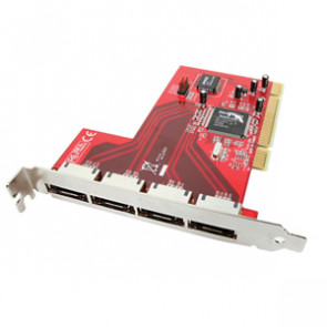 GIC704SR5 - Iogear 4 Port eSATA RAID Controller - PCI - Up to 150MBps - 4 x 7-pin Serial ATA/150 - External SATA